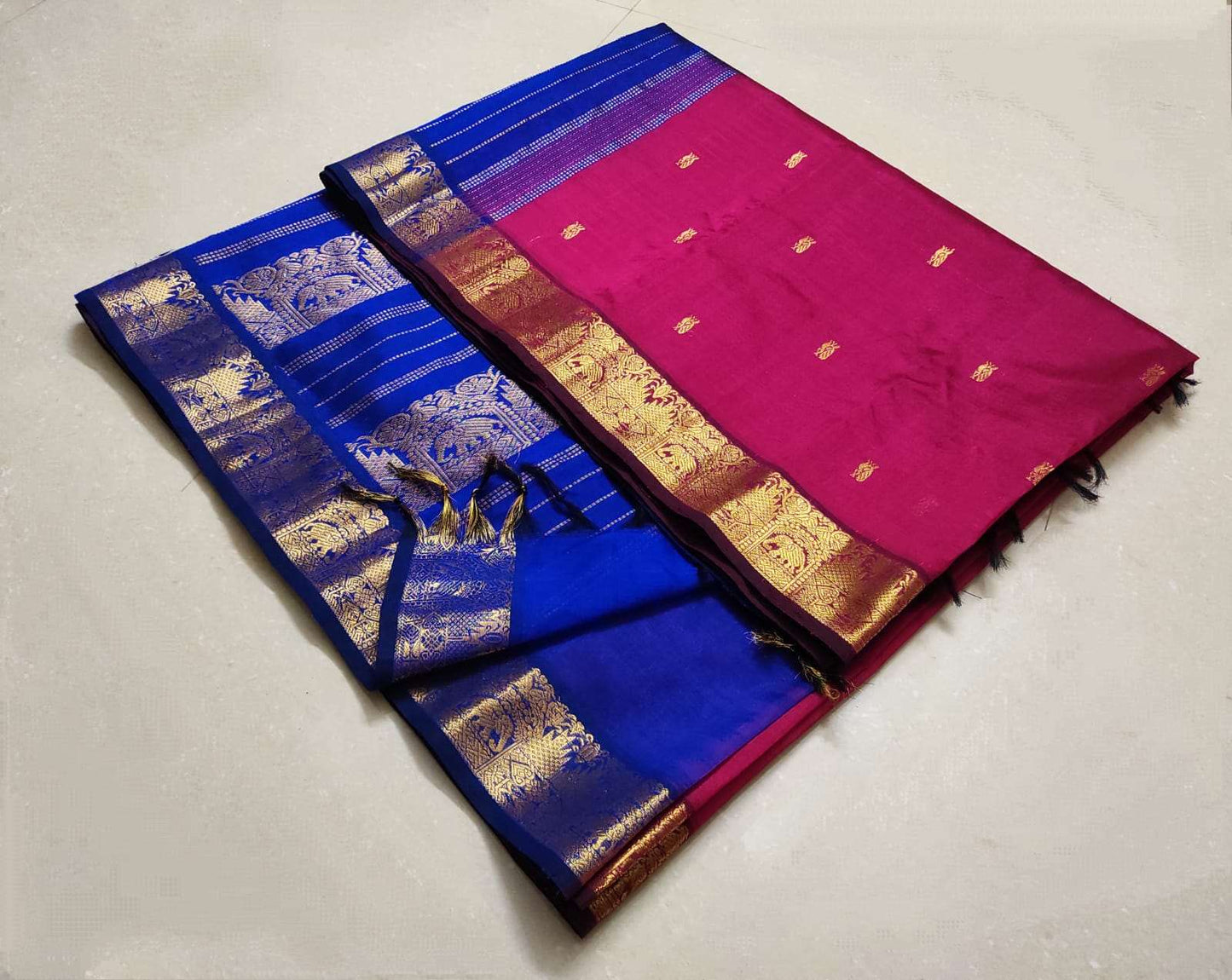 Arani pattu Silk and cotton mix saree - Vannamayil Fashions