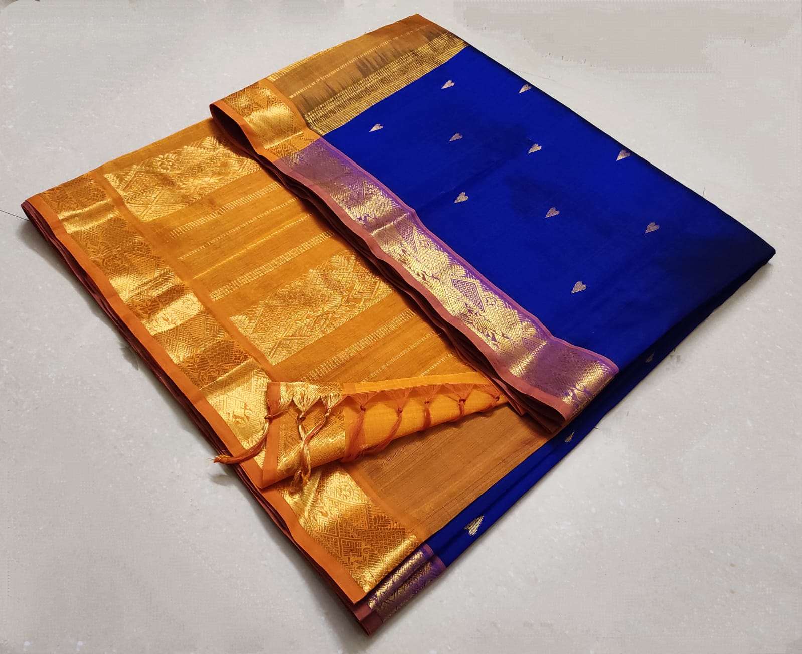 Arani pattu Silk and cotton mix saree - Vannamayil Fashions