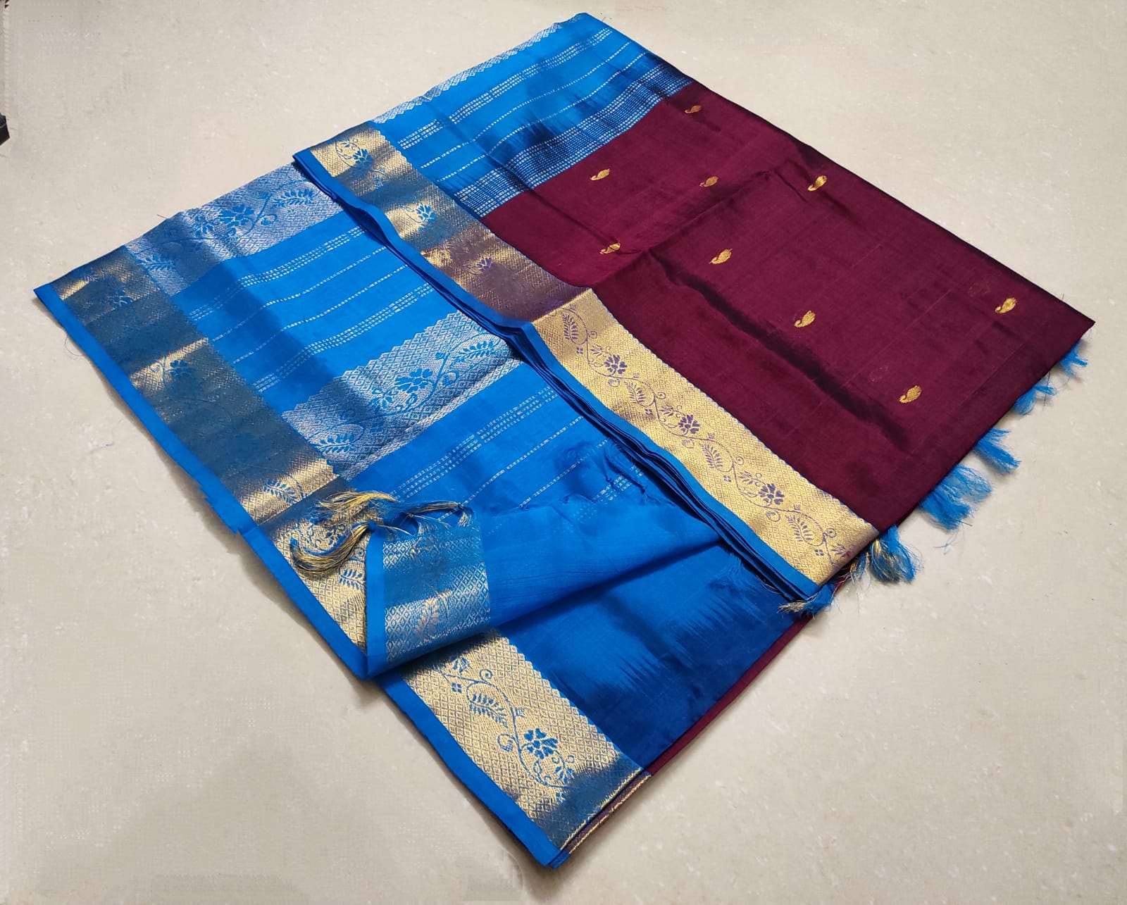 Arani pattu Silk and cotton mix saree - Vannamayil Fashions