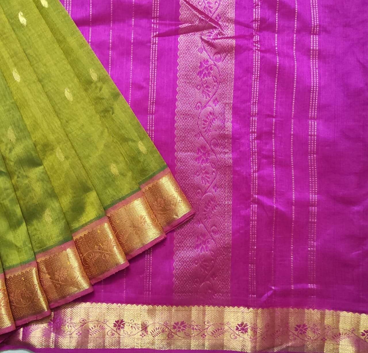 Arani pattu silk cotton handloom elegant look saree - Vannamayil Fashions