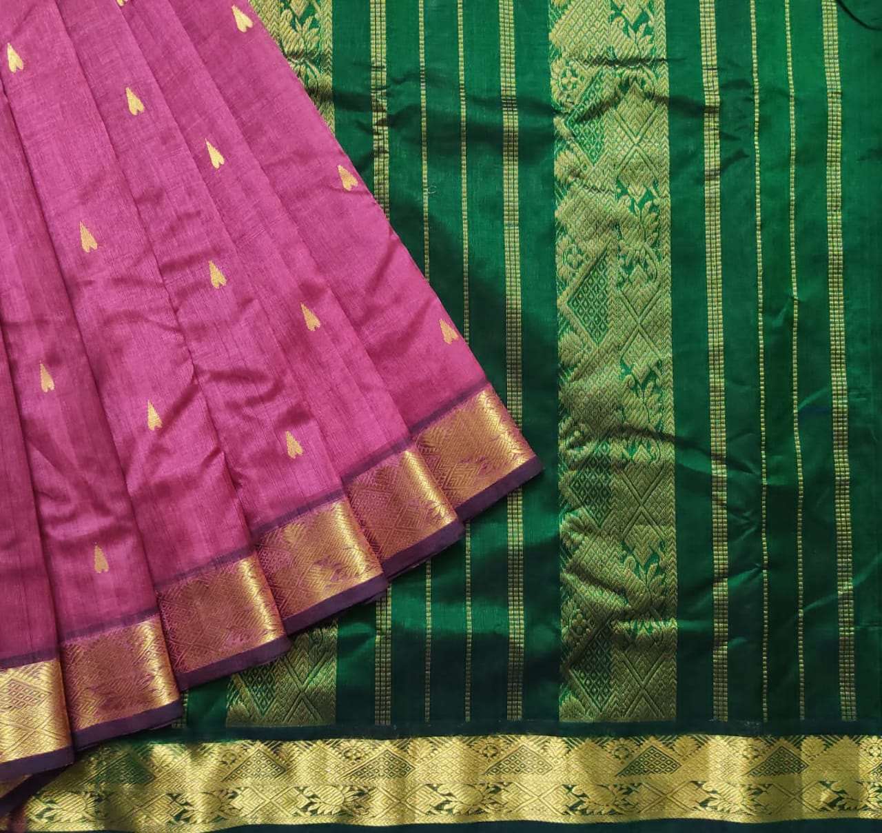 Arani pattu silk cotton handloom elegant look saree - Vannamayil Fashions