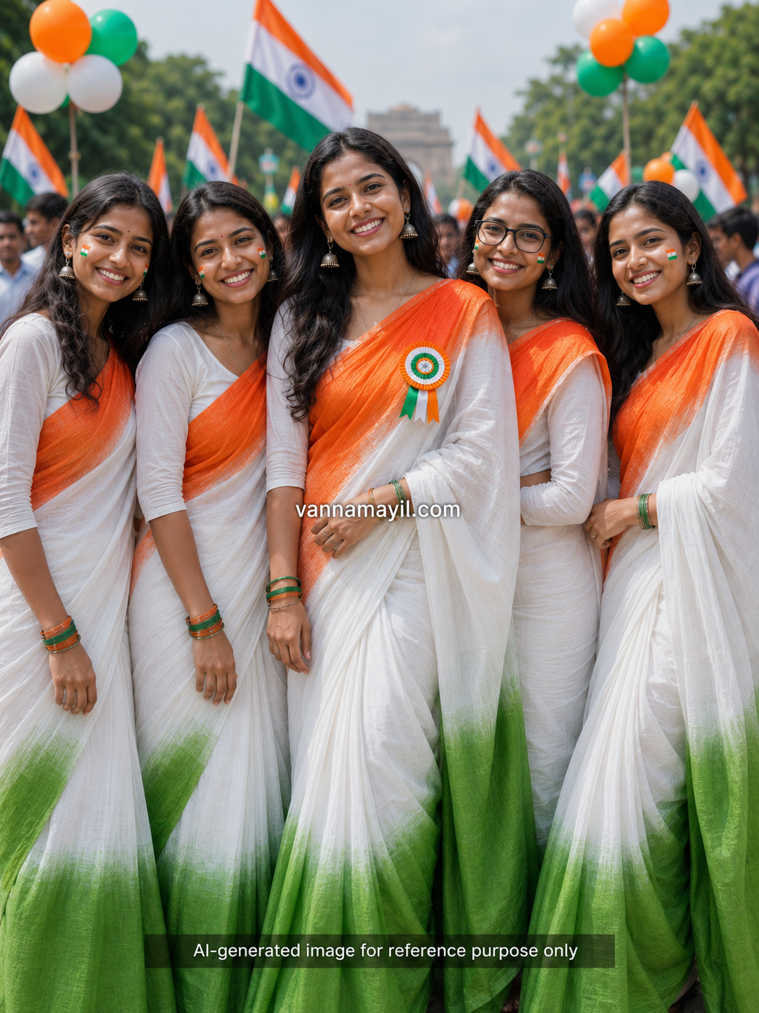 Slub Cotton Tricolor Saree