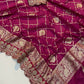 Silky crepe fabric saree