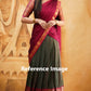 Narayanpet kanchi border special half saree - ready to wear