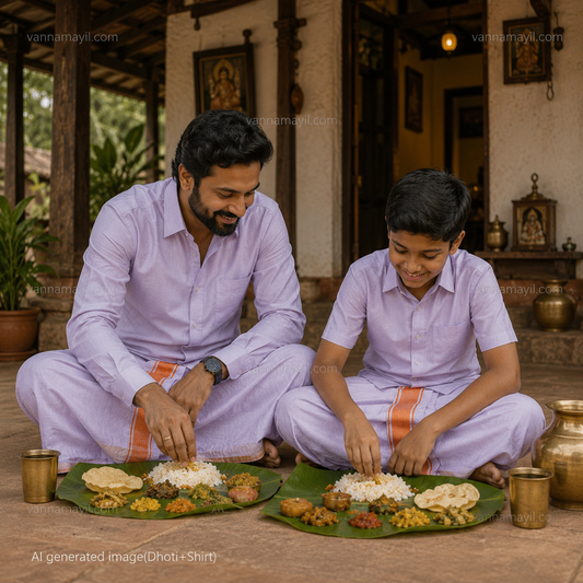 Classic Bond Father & Son Traditional Dhoti Shirt Pair