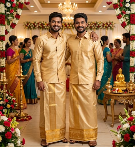 Semi Silk Dhoti Shirt