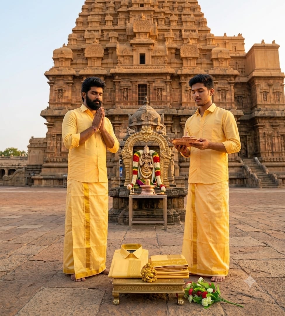Semi Silk Dhoti Shirt