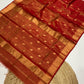 Maheshwari zari border buta saree