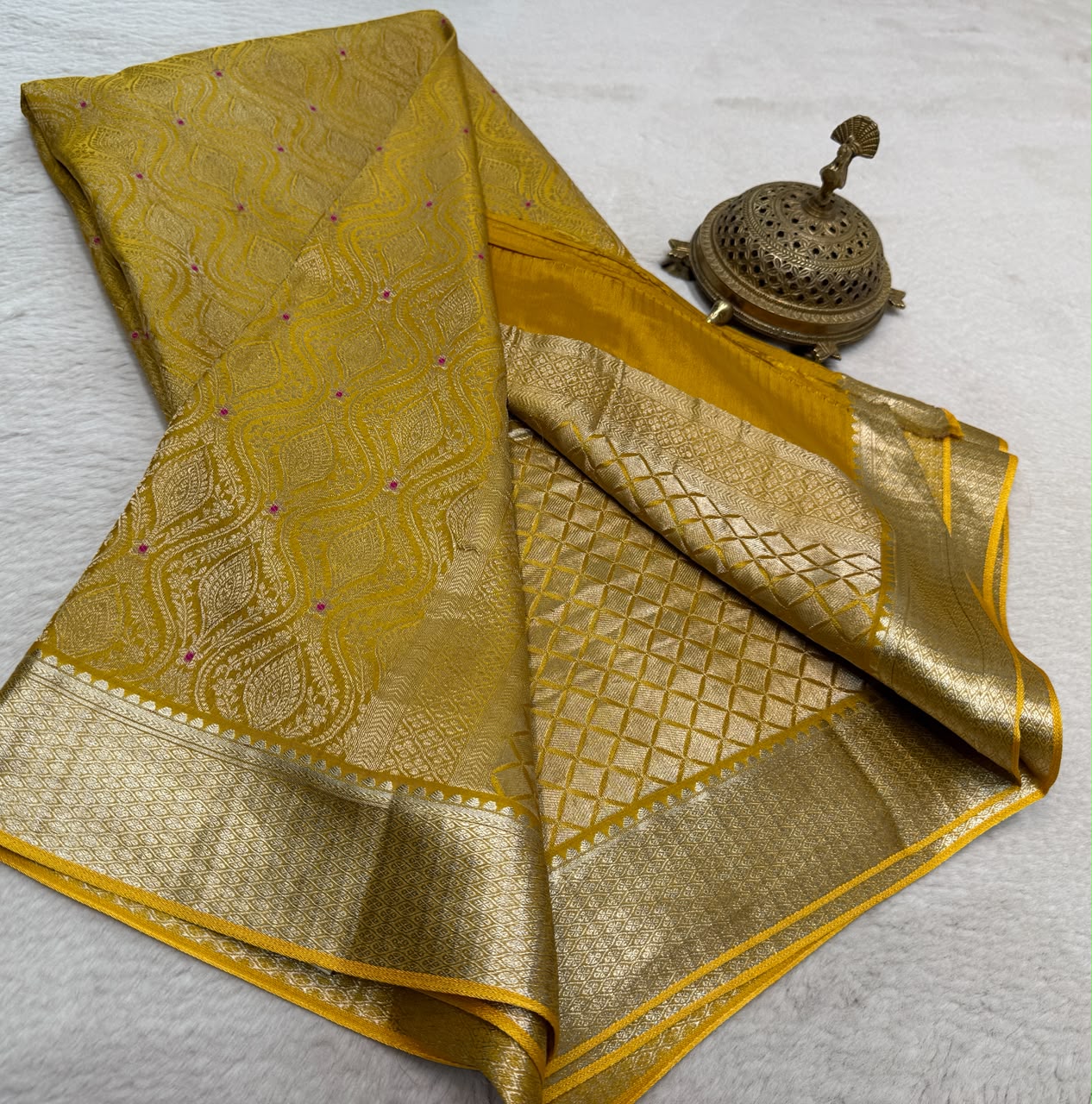Pure Mysore Silk Brocade Work Saree