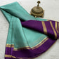 Graceful Pure Mysore Silk Saree with Small Mango Border