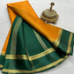 Graceful Pure Mysore Silk Saree with Small Mango Border