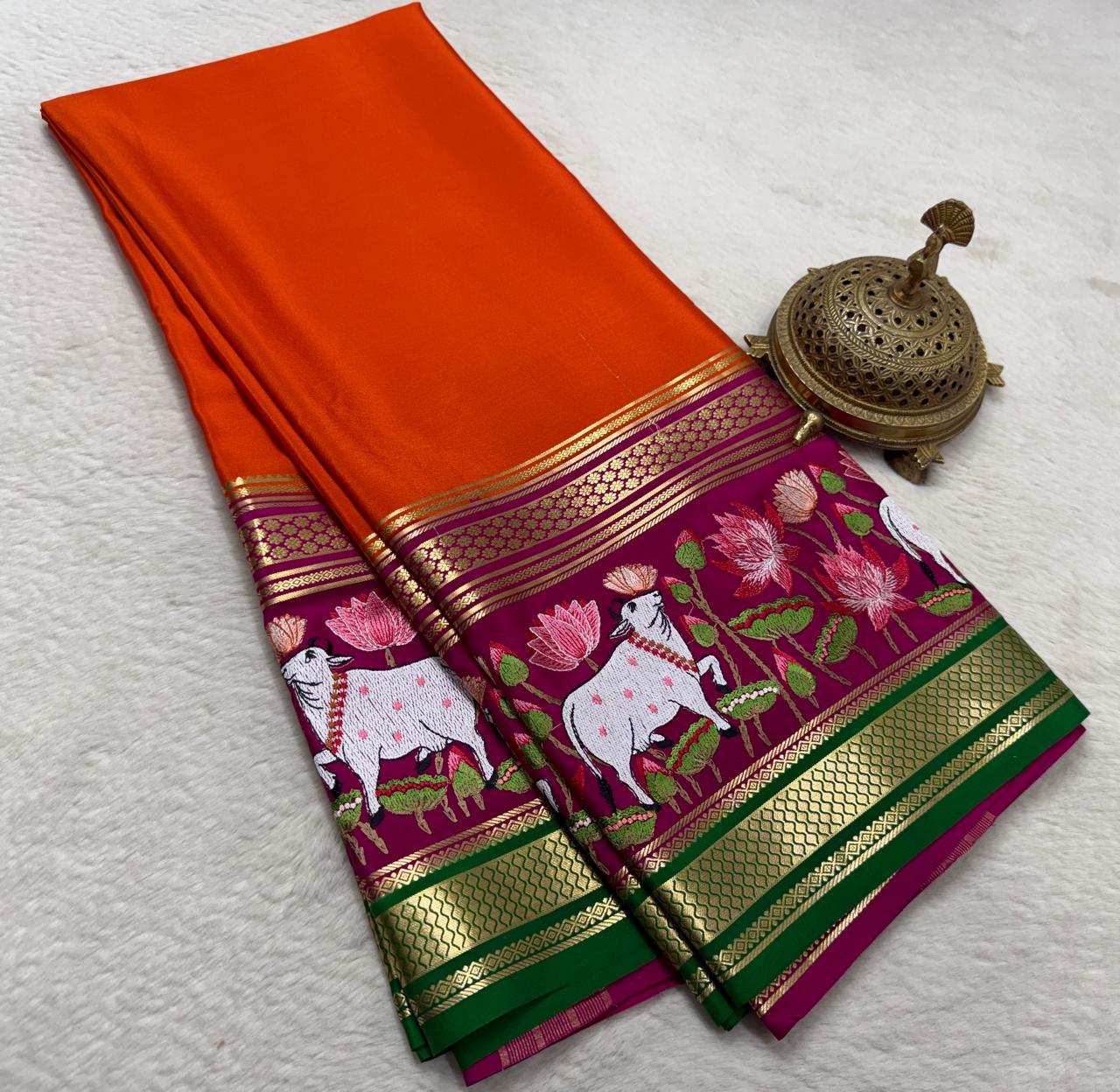 Pure Mysore Crepe Silk Saree