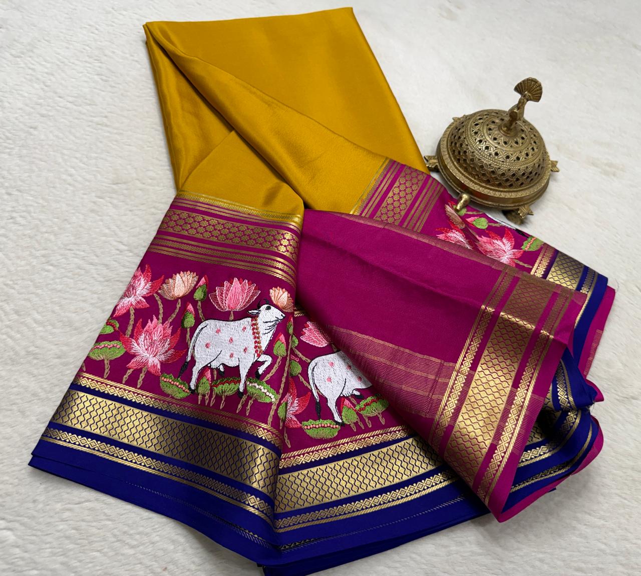 Pure Mysore Crepe Silk Saree