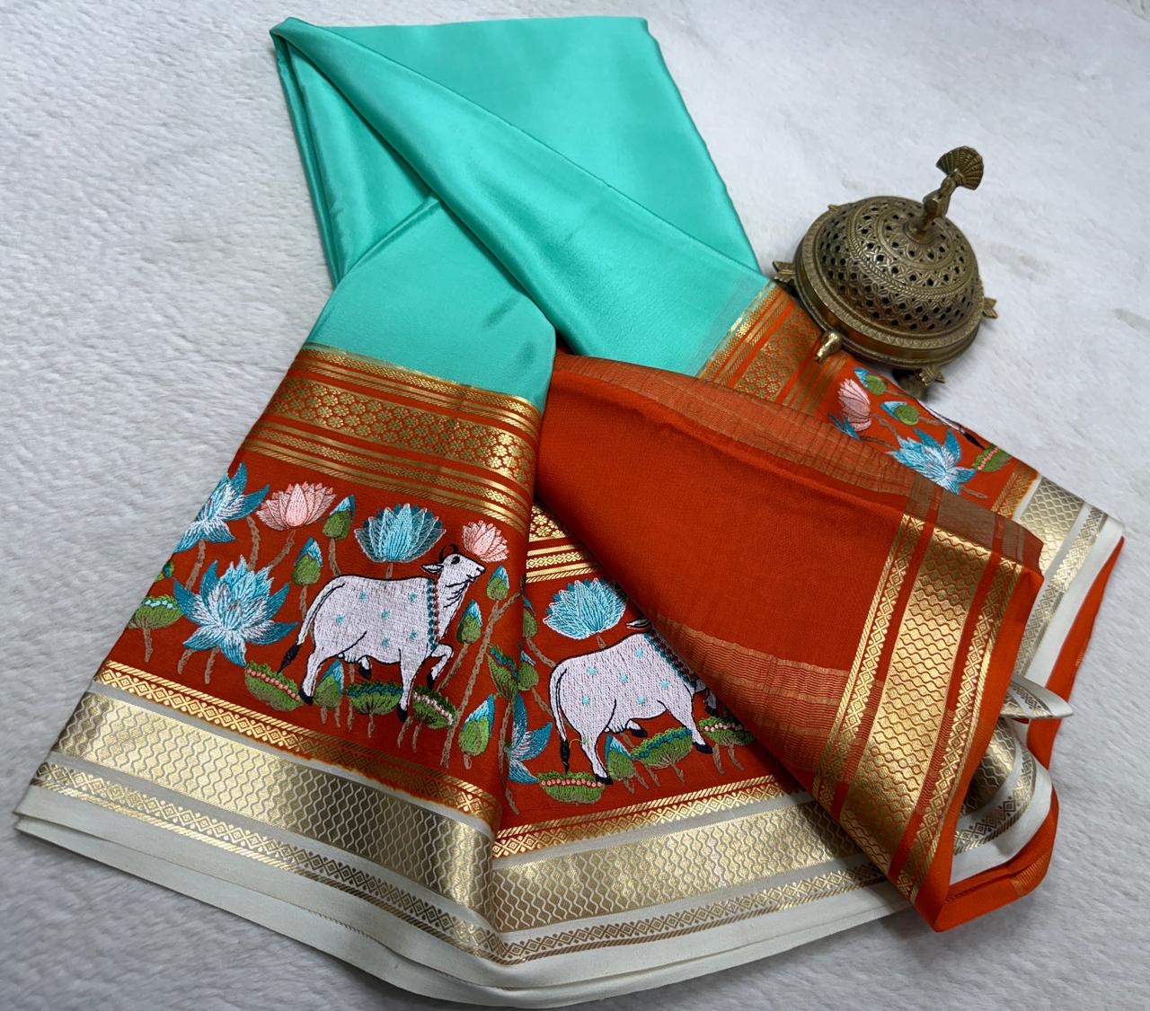 Pure Mysore Crepe Silk Saree