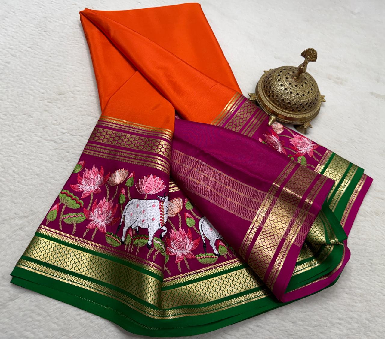 Pure Mysore Crepe Silk Saree