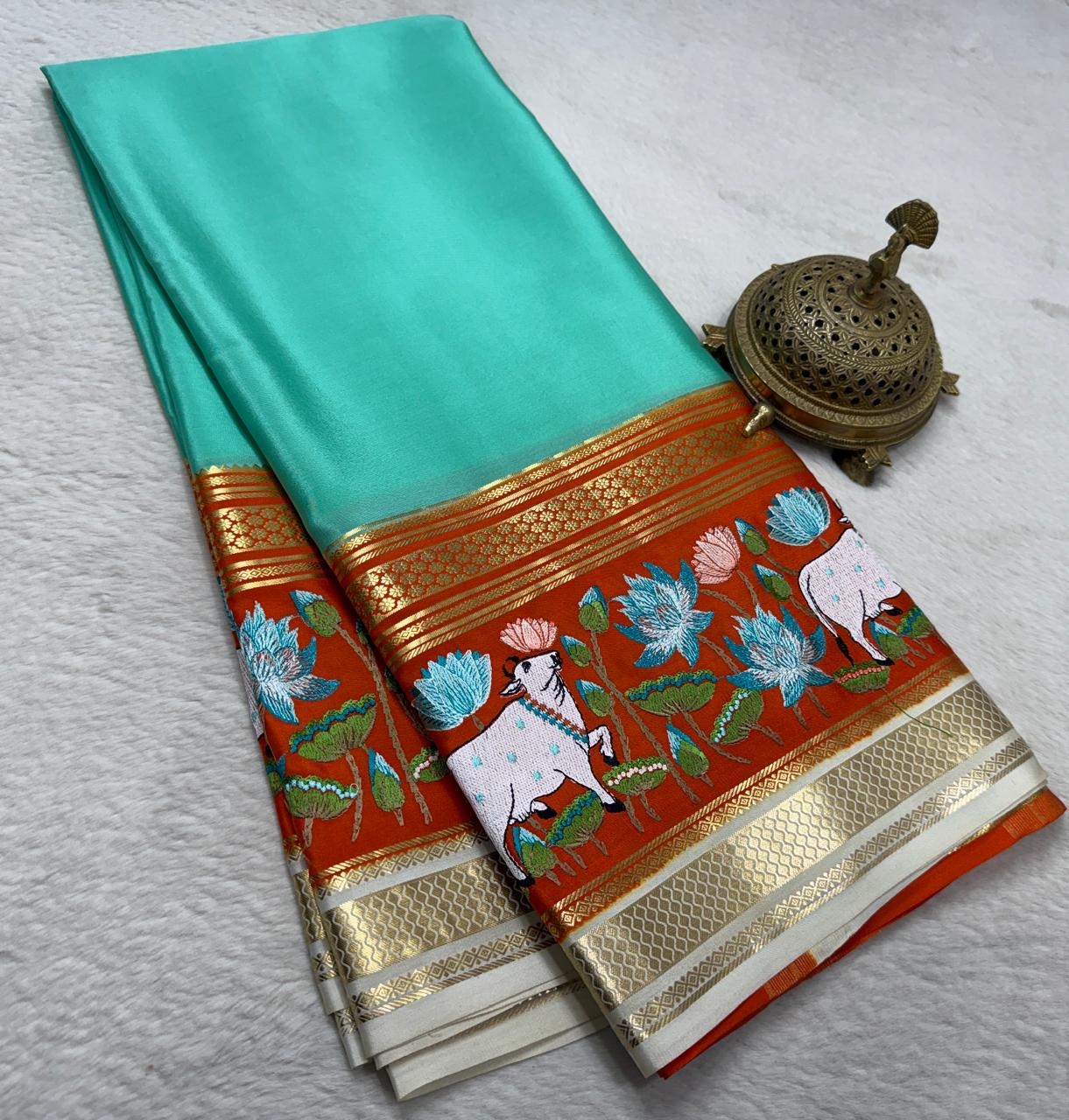 Pure Mysore Crepe Silk Saree