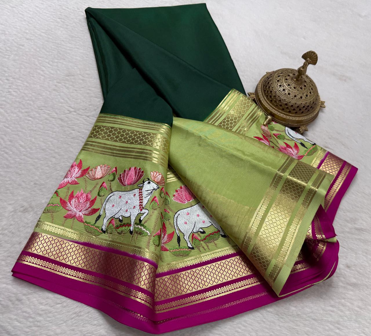 Pure Mysore Crepe Silk Saree