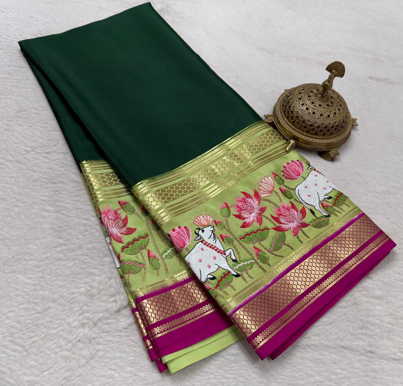 Pure Mysore Crepe Silk Saree