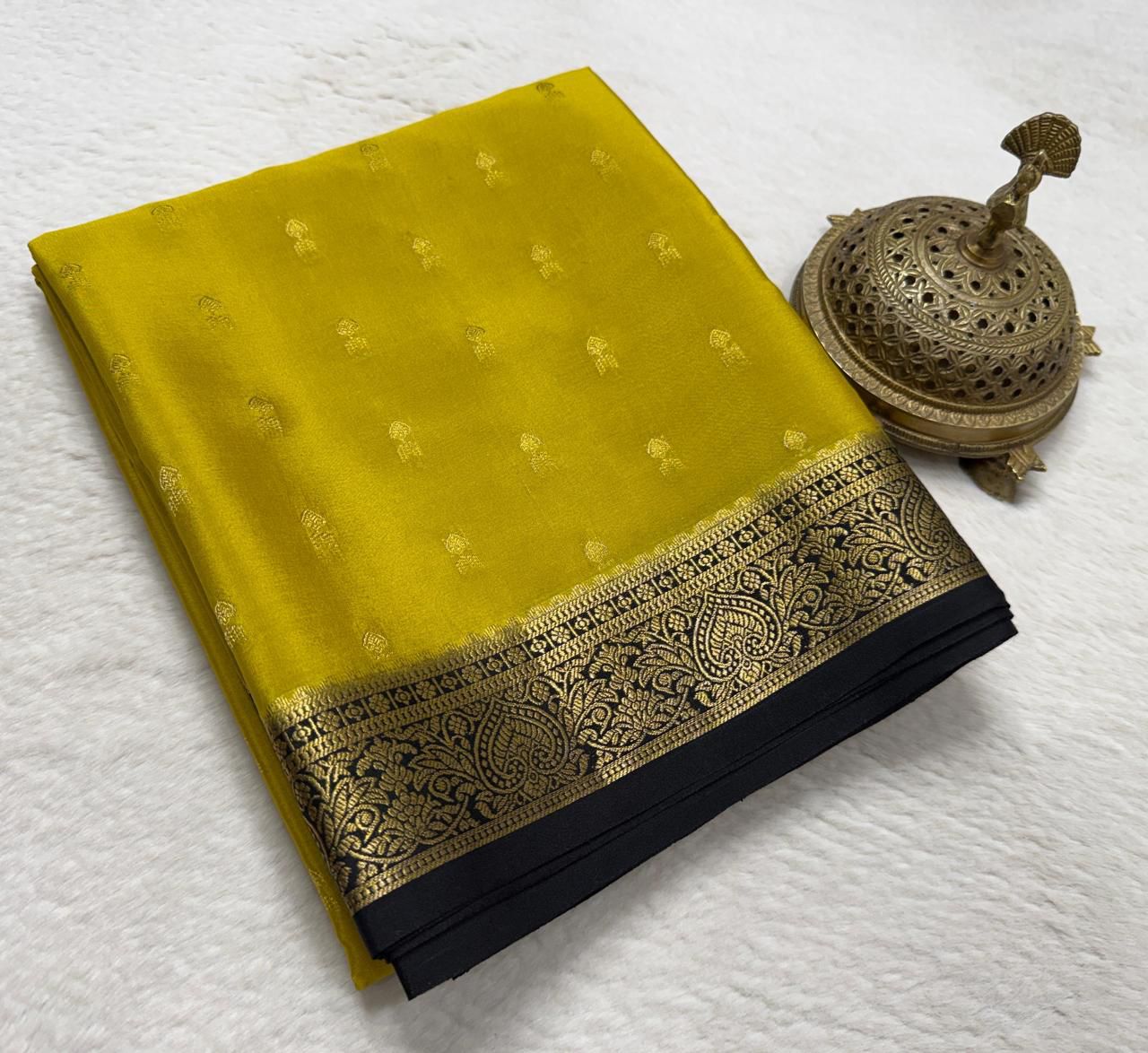Pure mysore silk 120 grm thickness saree