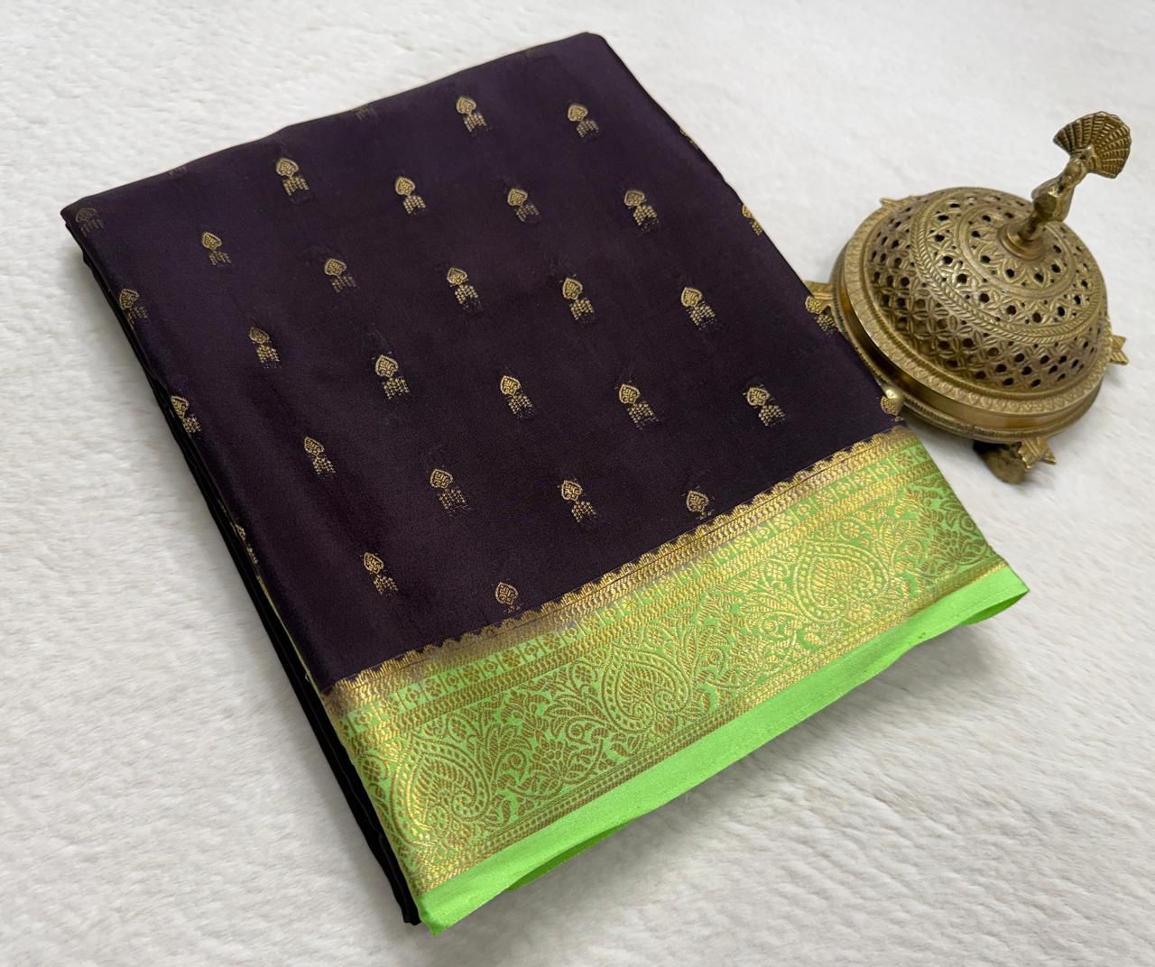 Pure mysore silk 120 grm thickness saree