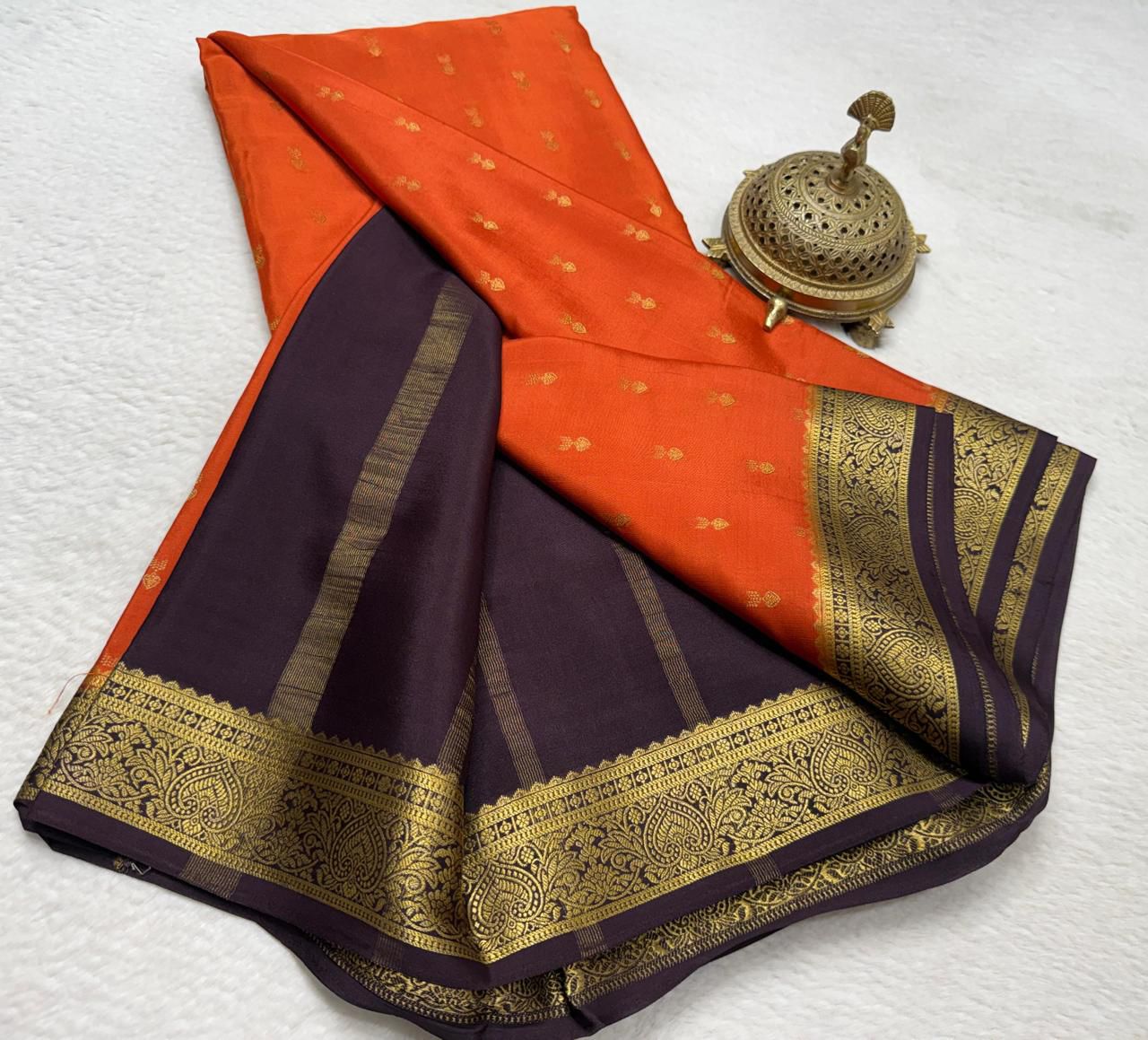 Pure mysore silk 120 grm thickness saree