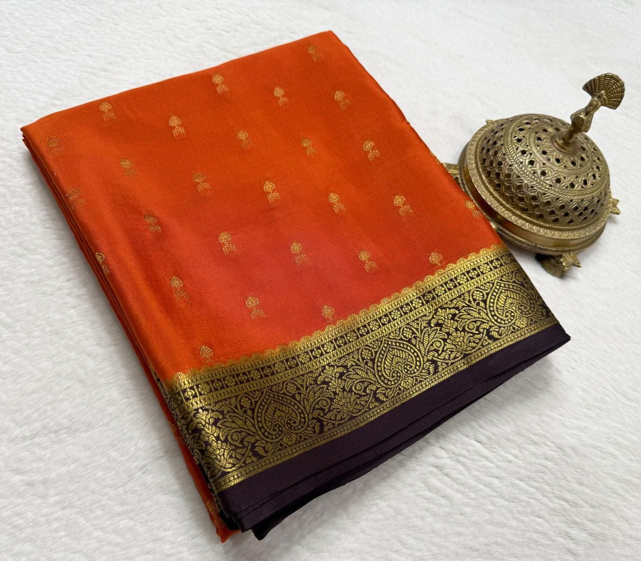 Pure mysore silk 120 grm thickness saree