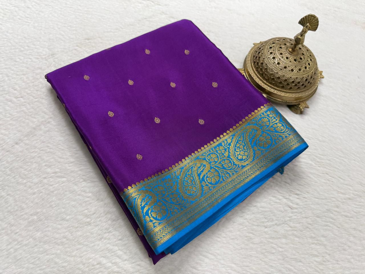 Pure mysore silk 120 grm thickness saree