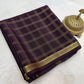 Pure Mysore Silk Vertical Lines Zari Woven Saree