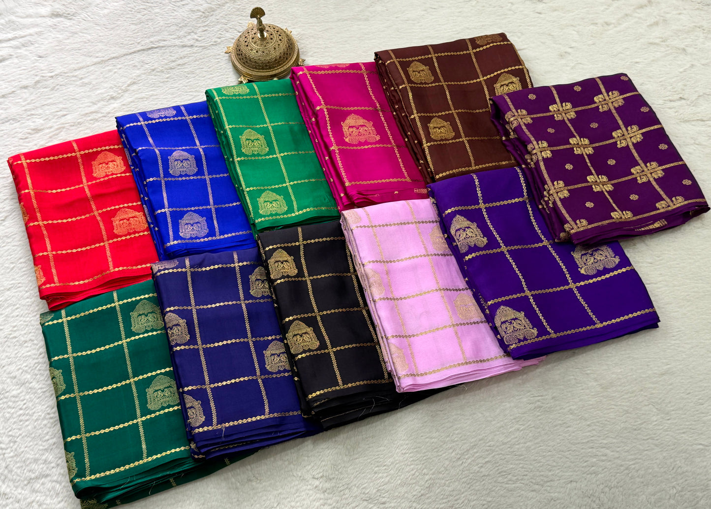 Pure Mysore Silk Allover Zari Woven Saree