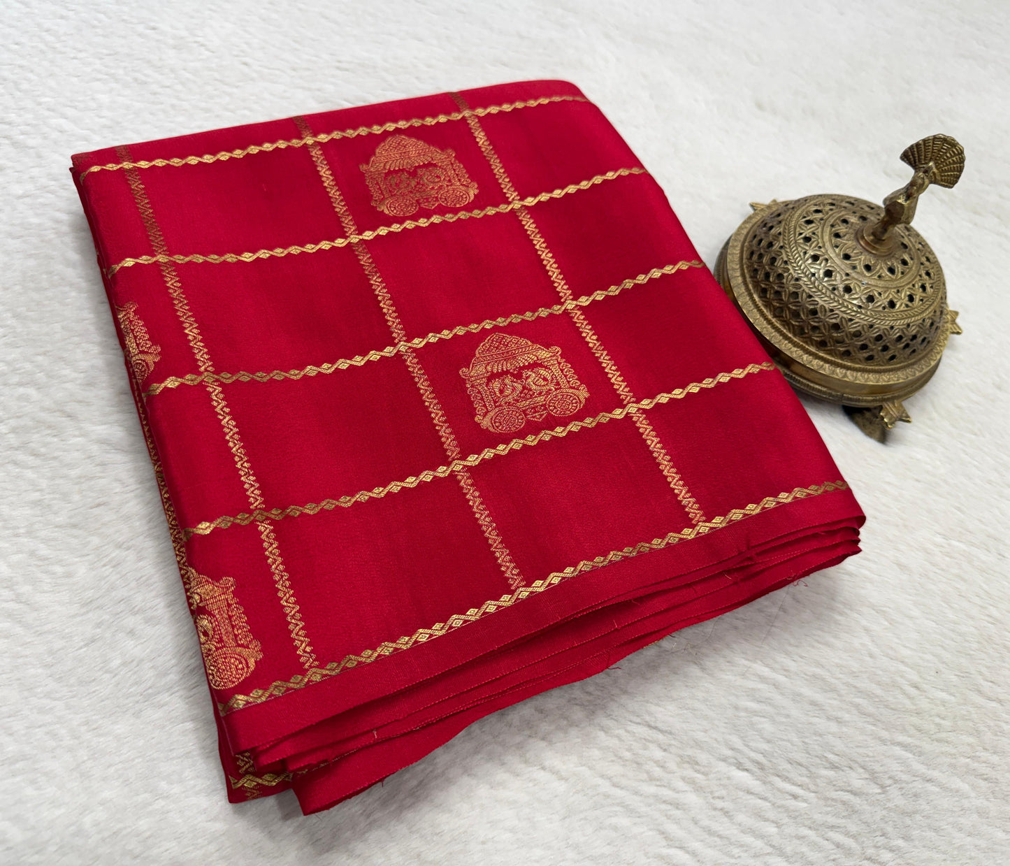 Pure Mysore Silk Allover Zari Woven Saree
