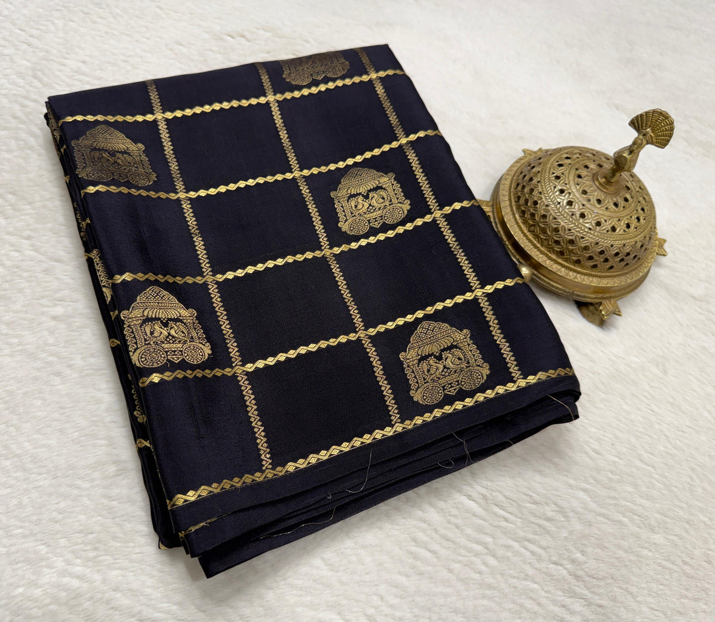 Pure Mysore Silk Allover Zari Woven Saree