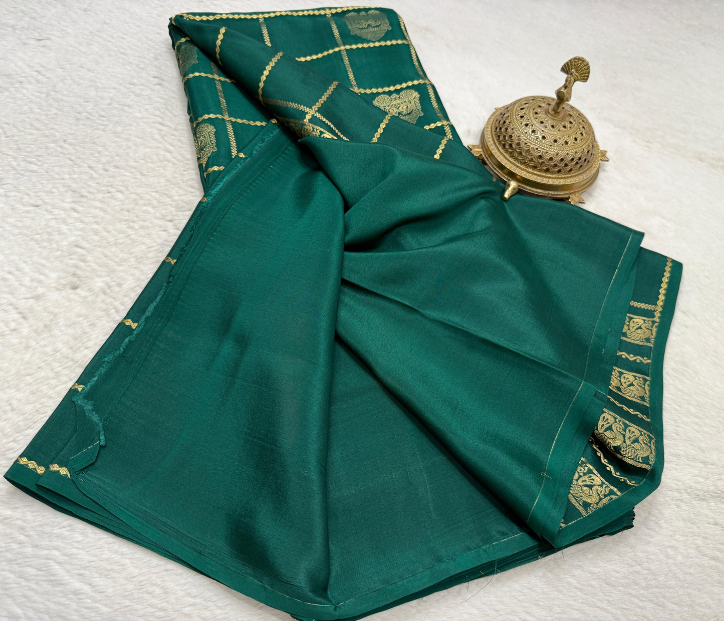 Pure Mysore Silk Allover Zari Woven Saree