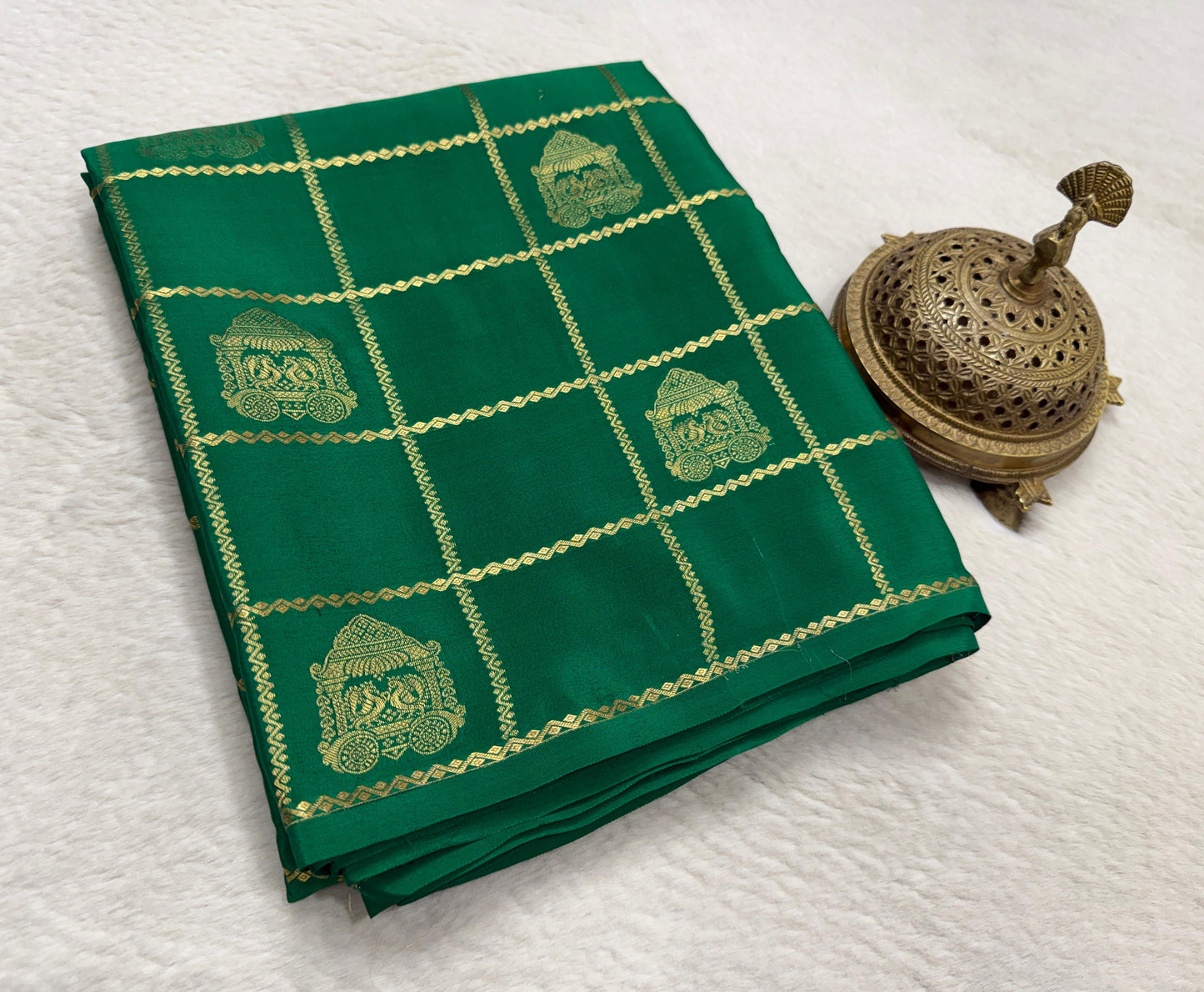 Pure Mysore Silk Allover Zari Woven Saree