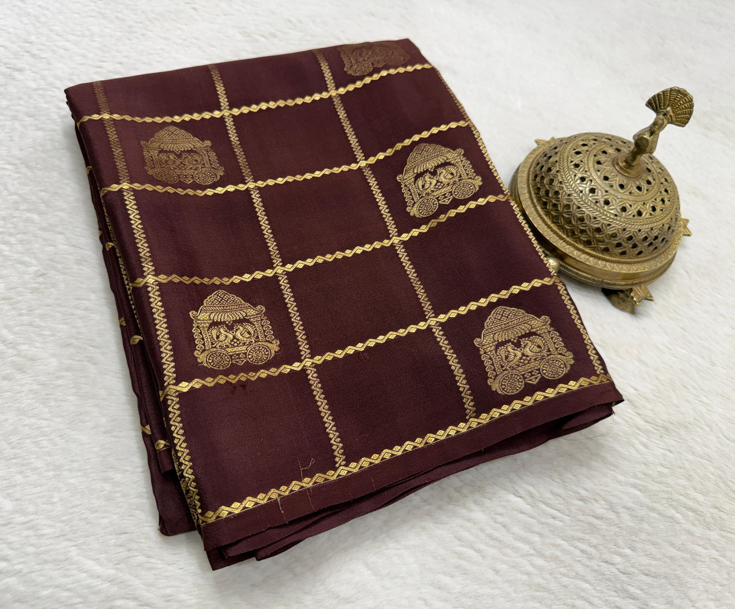Pure Mysore Silk Allover Zari Woven Saree