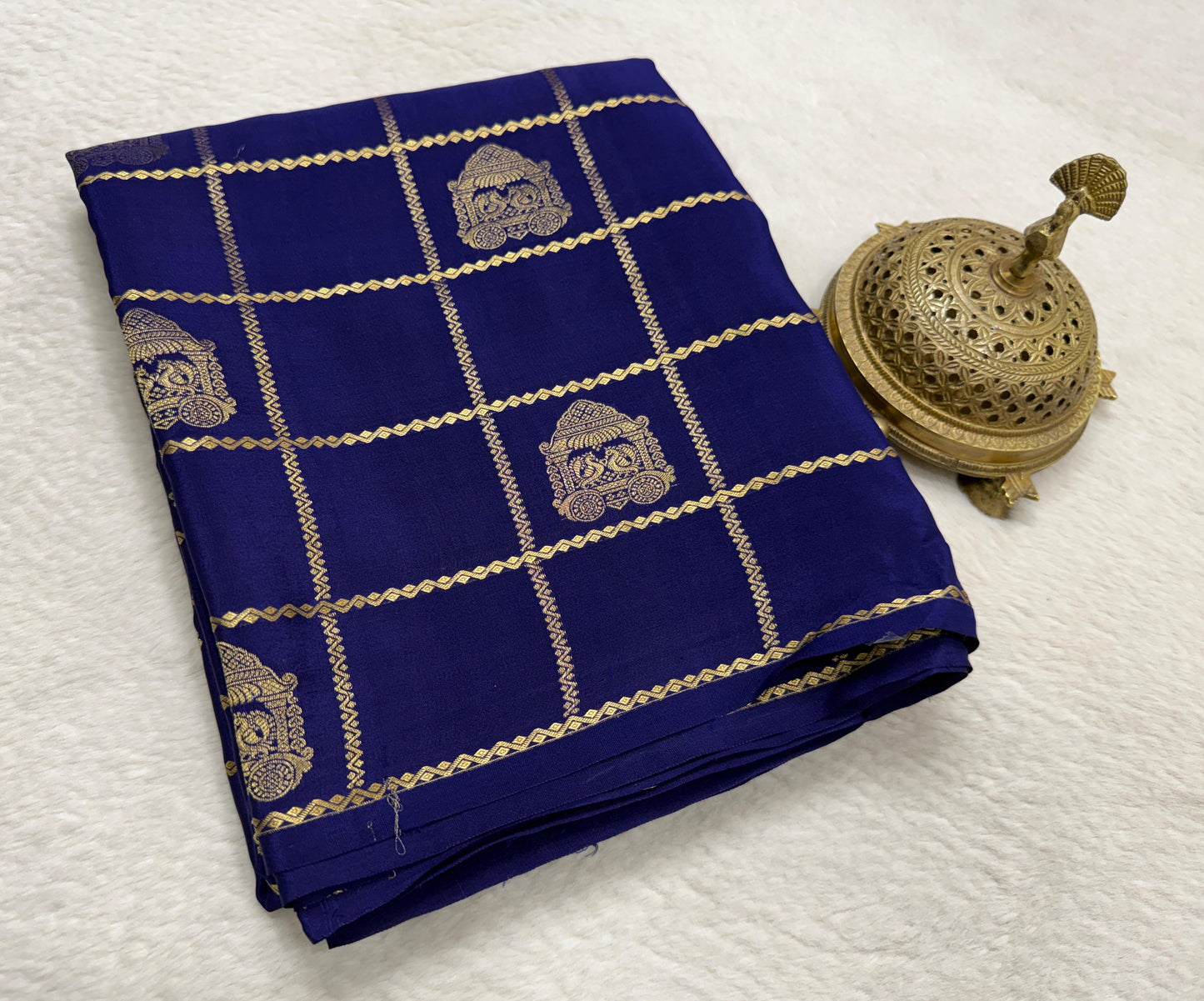 Pure Mysore Silk Allover Zari Woven Saree