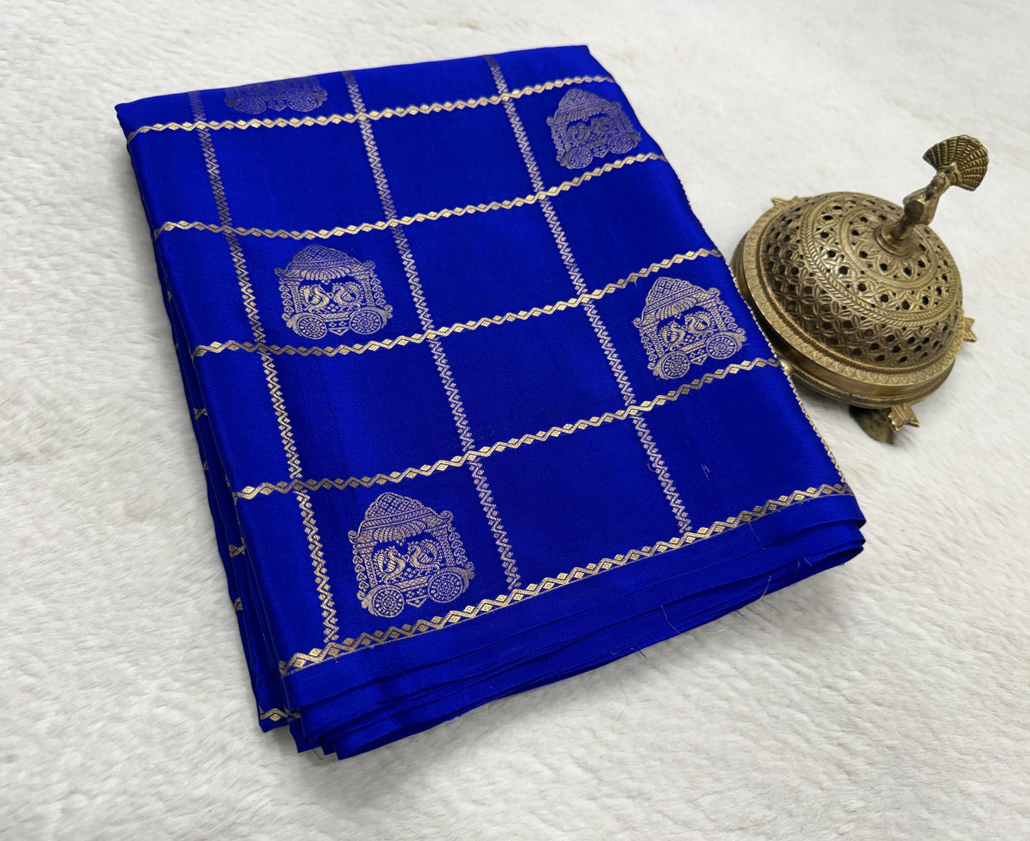 Pure Mysore Silk Allover Zari Woven Saree