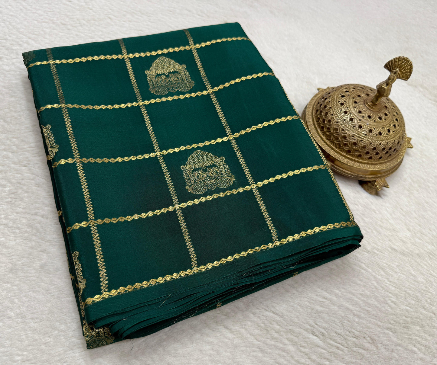 Pure Mysore Silk Allover Zari Woven Saree