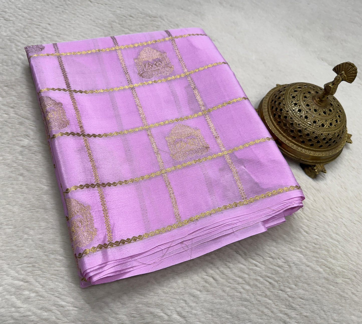 Pure Mysore Silk Allover Zari Woven Saree