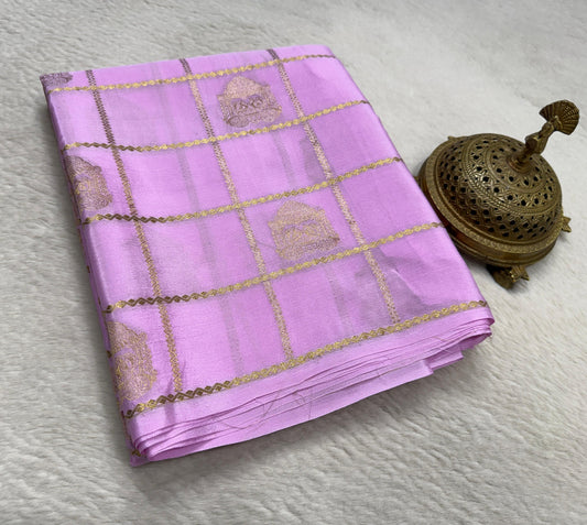 Pure Mysore Silk Allover Zari Woven Saree