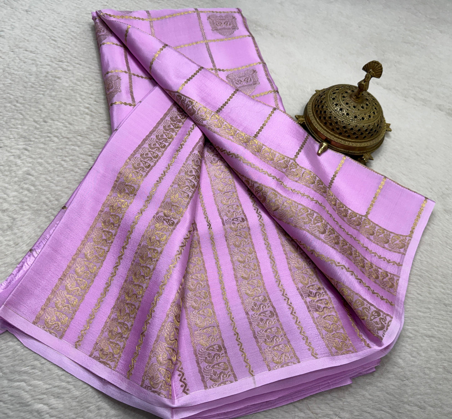 Pure Mysore Silk Allover Zari Woven Saree