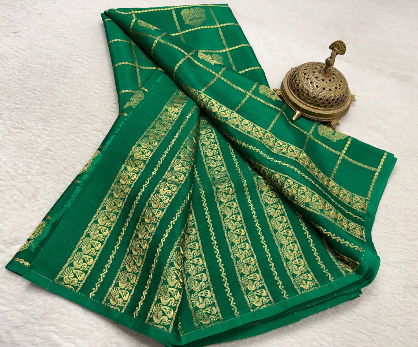 Pure Mysore Silk Allover Zari Woven Saree