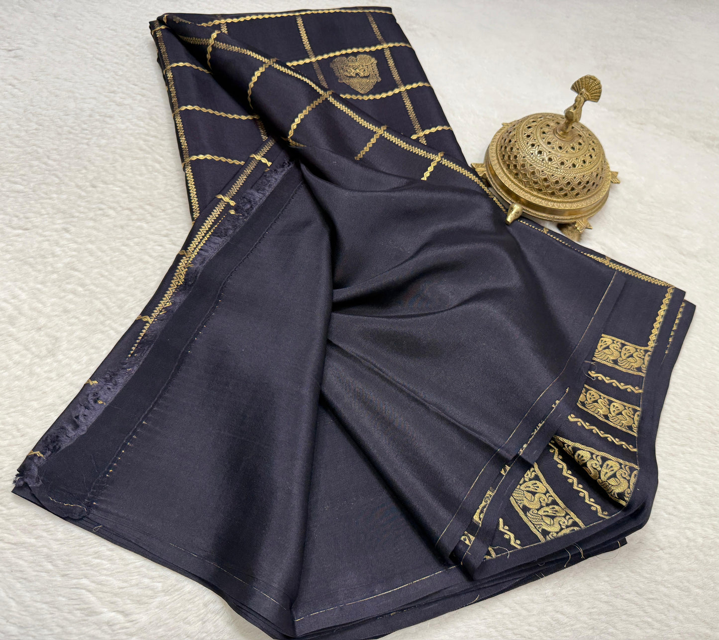 Pure Mysore Silk Allover Zari Woven Saree