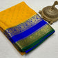 Pure Mysore Silk Motif and Checked Pattern Saree