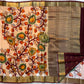 Pure floral shaded hand painted printed crepe mysore silk saree
