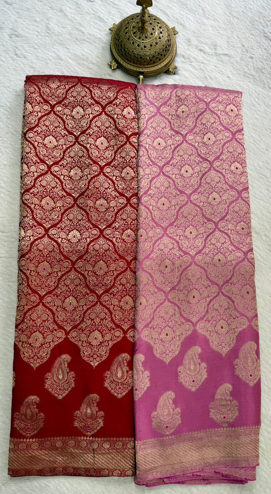 Pure brocade mysore silk 120 grm thickness saree