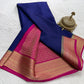 Pure mysore silk copper zari border 120 grm thickness saree