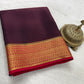 Pure mysore silk copper zari border 120 grm thickness saree