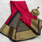 Pure mysore silk copper zari border 120 grm thickness saree