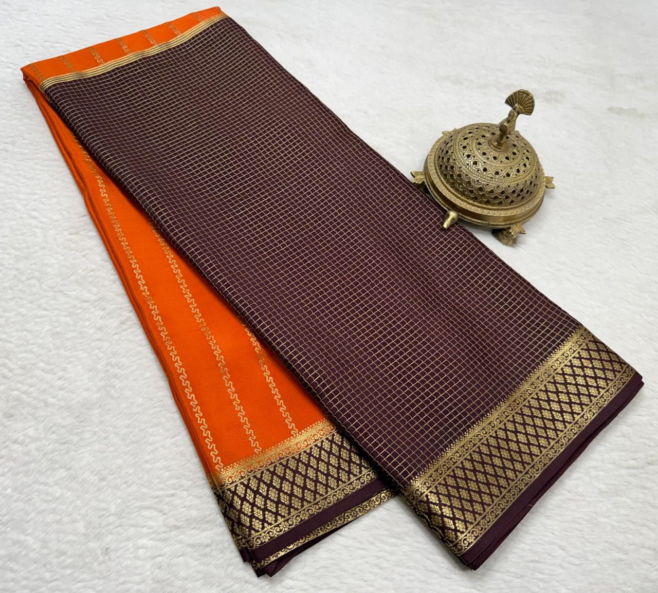 Pure Mysore Silk 3 Color Combinations Saree