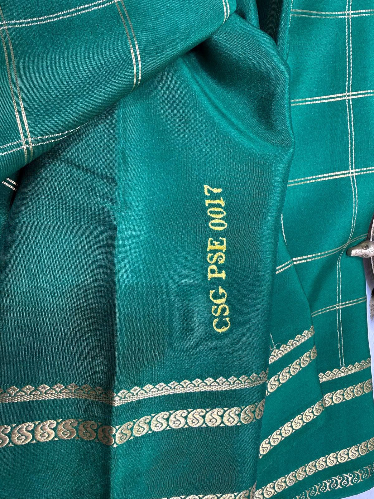 Pure Mysore Silk Saree With Pure Real Gold and Real Silver Zari Work